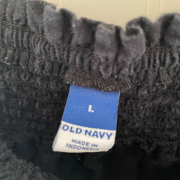 2 for $12 💖 Old Navy Sleeveless Black Ruffle Babydoll Top w Buttons - Picture 3 of 3